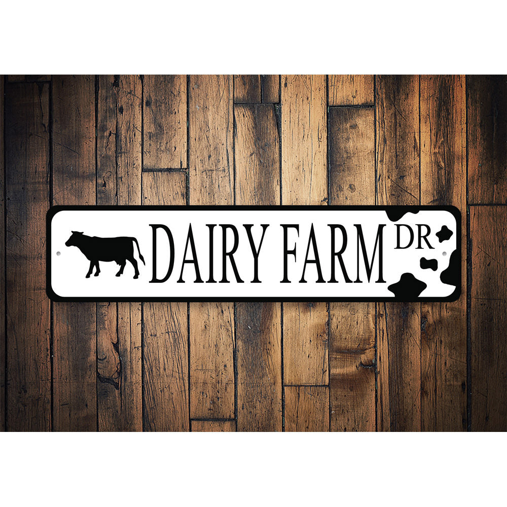 Dairy Farm Drive, Farm Fresh Milk Sign, Dairy Cow Sign, Farm Kitchen Decor