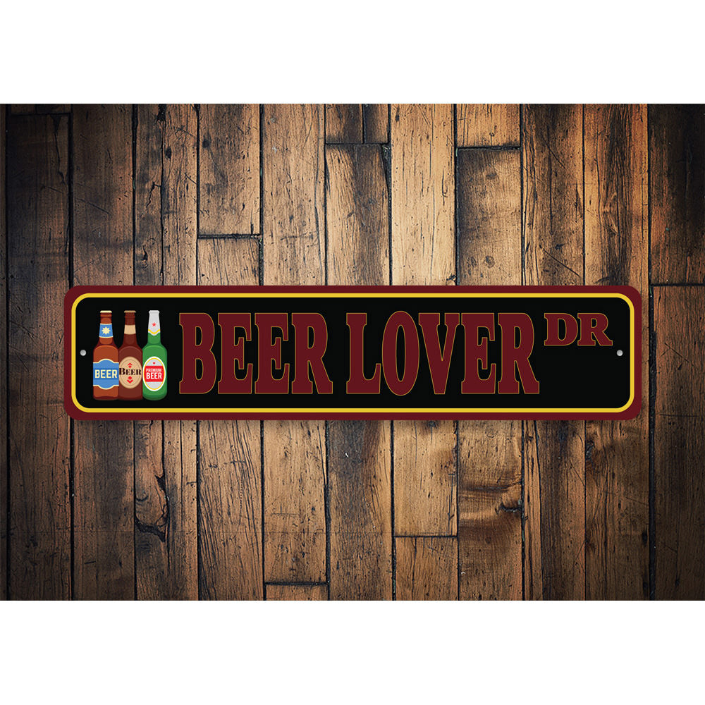 Beer Lover Drive, Bar Decor, Pub Sign