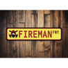 Fireman Freeway, Firehouse Sign, Firefighter Sign