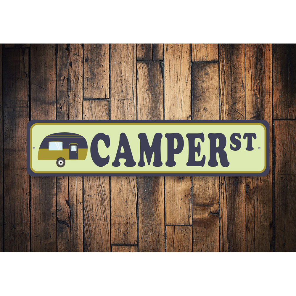 Camper Street, Camping Sign, Hiker Gift Sign