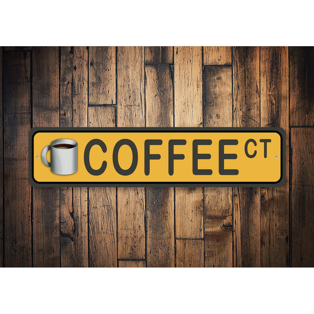 Coffee Court, Coffee-lover Gift Sign, CafÃ© Decorative Sign