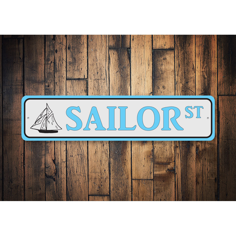 Sailor Street, Sailboat Sign, Profession Sign