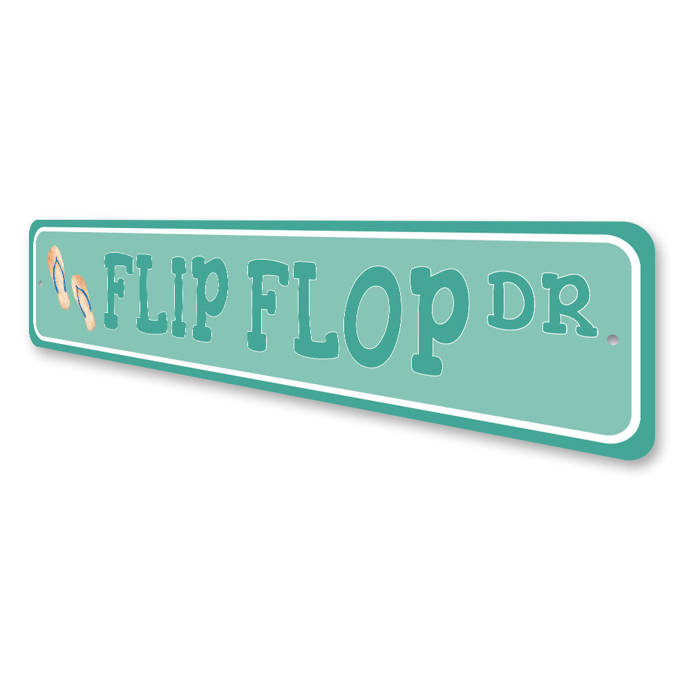Flip Flop Drive, Beach Sign, Beach House Decor