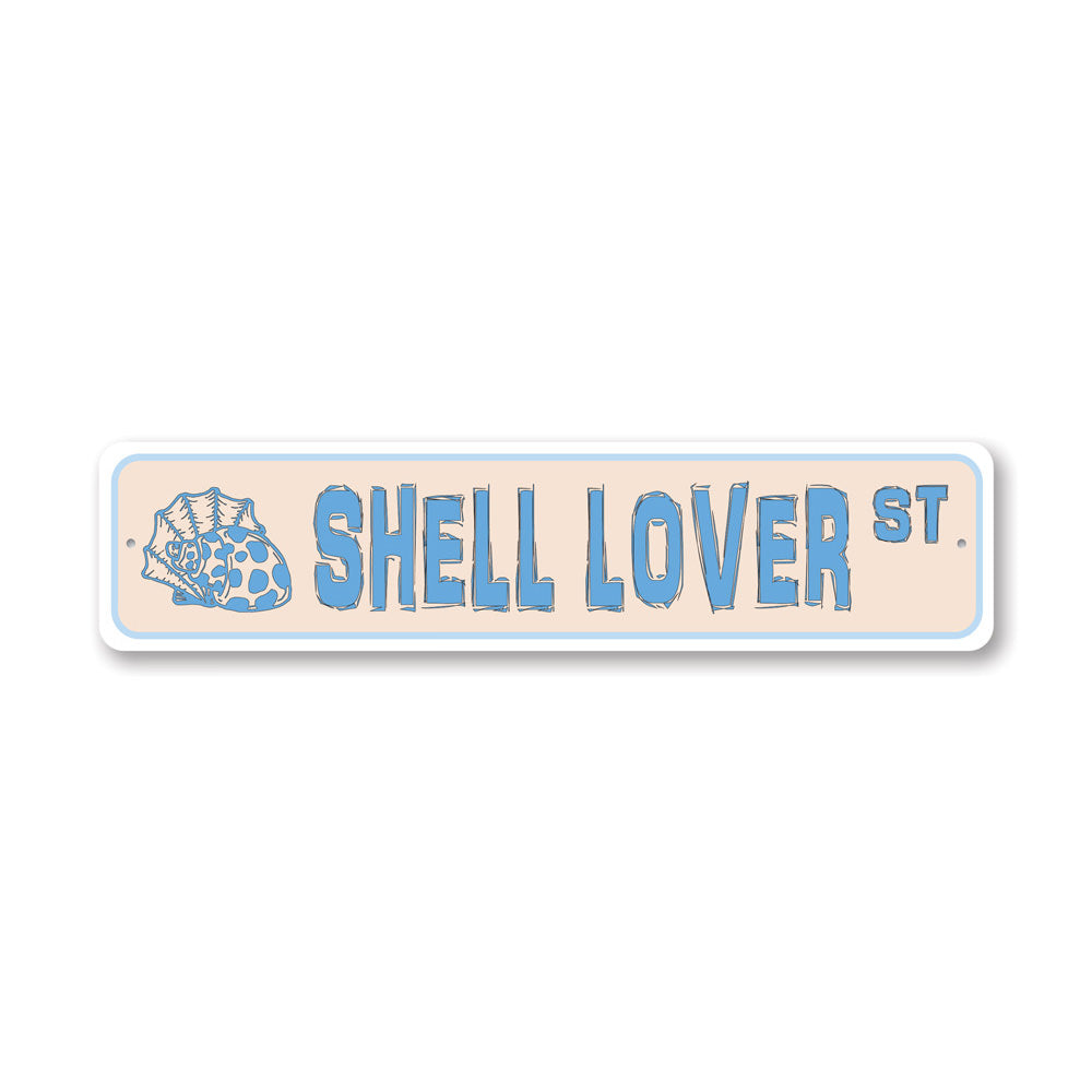 Shell Lover Street Beach House Decor, Marine Life Beach Sign