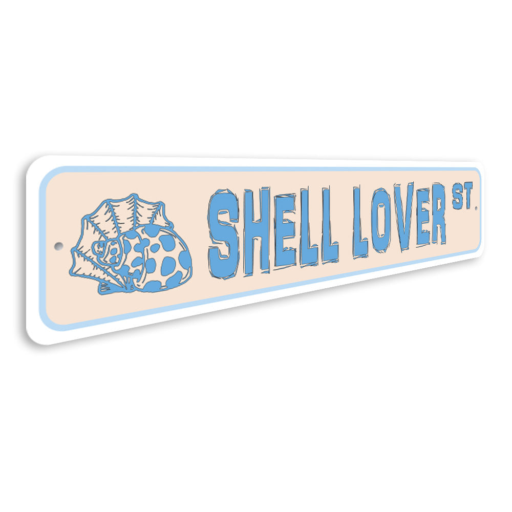 Shell Lover Street Beach House Decor, Marine Life Beach Sign