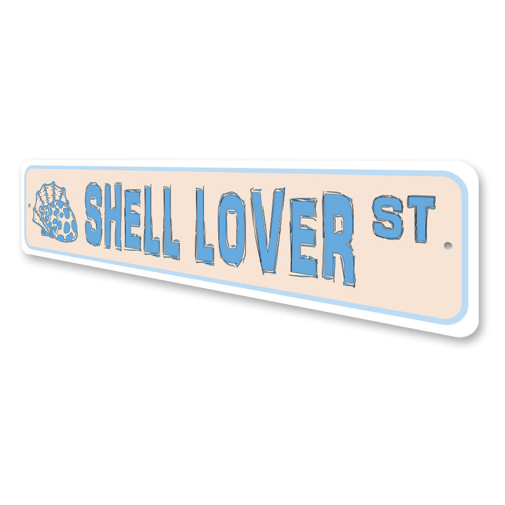 Shell Lover Street Beach House Decor, Marine Life Beach Sign