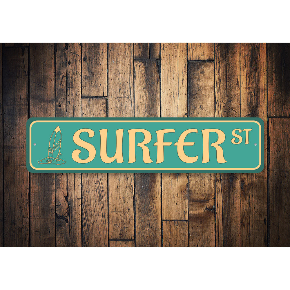 Surfer Street, Surf Expert Gift, Surfing Instructor Gift, Surfing Sign
