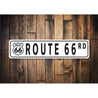 Route 66 Road Destination Sign, Historical Road Sign