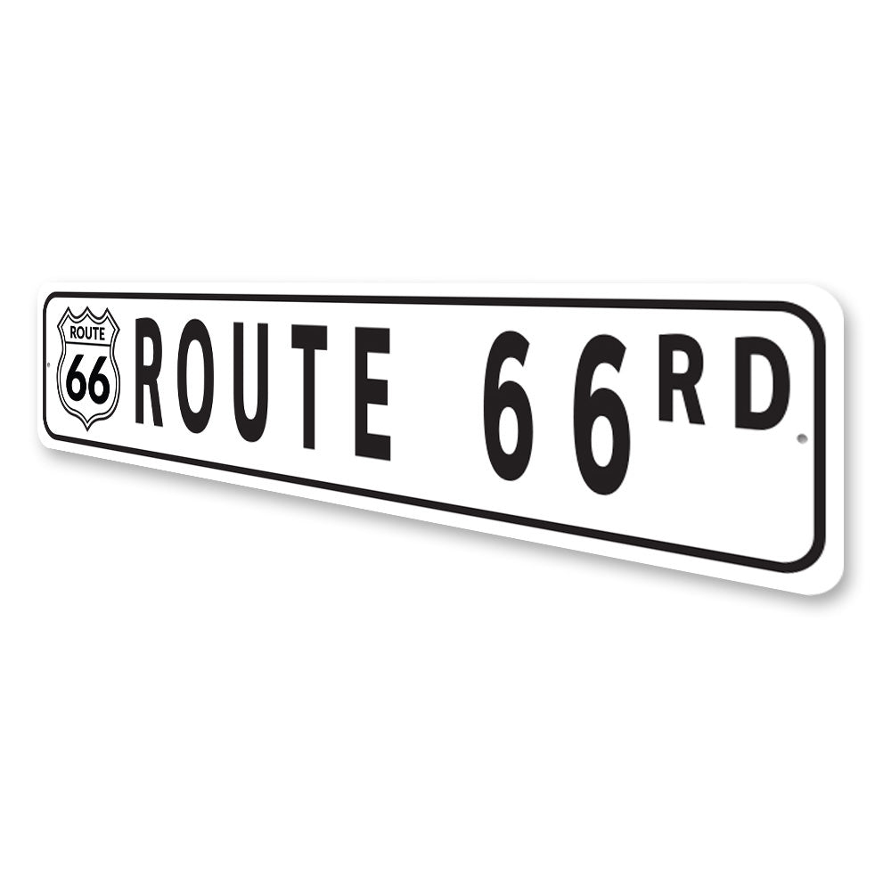 Route 66 Road Destination Sign, Historical Road Sign