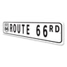 Route 66 Road Destination Sign, Historical Road Sign