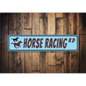 Horse Racing Road, Horse-lover Gift Sign, Farmhouse Sign