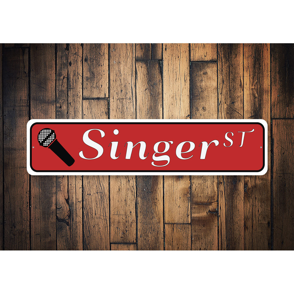 Singer Street Gift Sign, Profession Sign