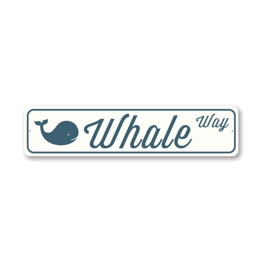 Whale Way, Marine Life Beach Sign, Beach House Decor