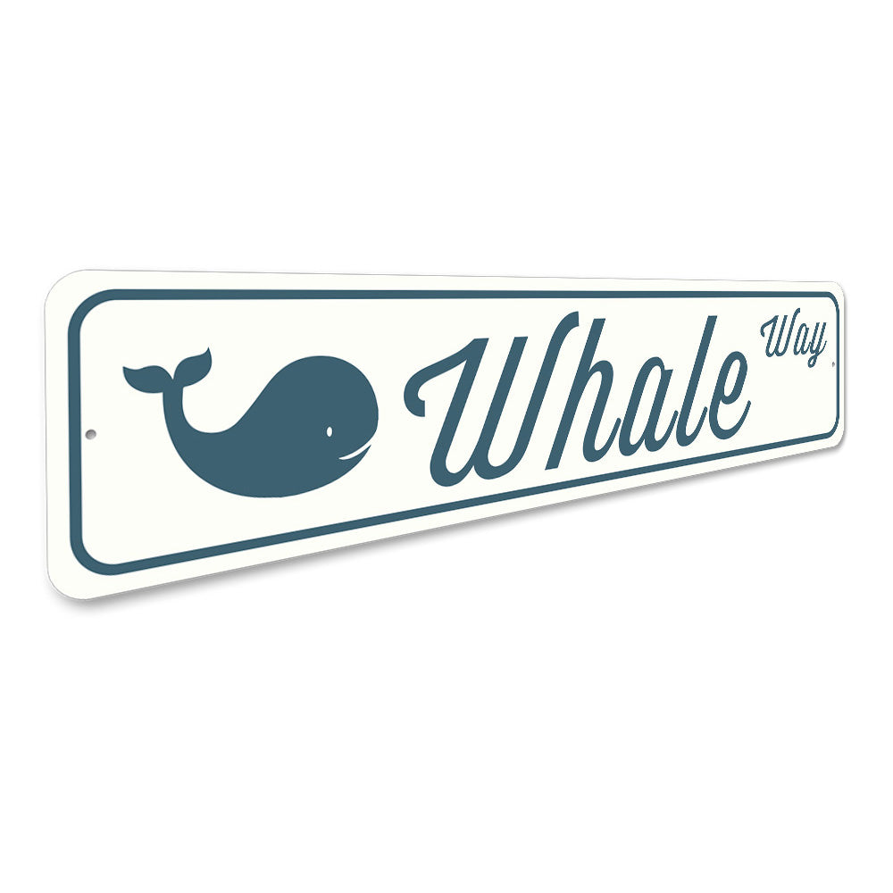 Whale Way, Marine Life Beach Sign, Beach House Decor