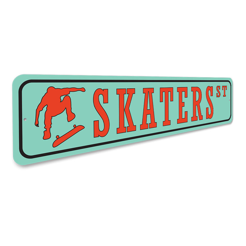Skaters Street Sign, Skateboard Sign, Skateboarding Sign