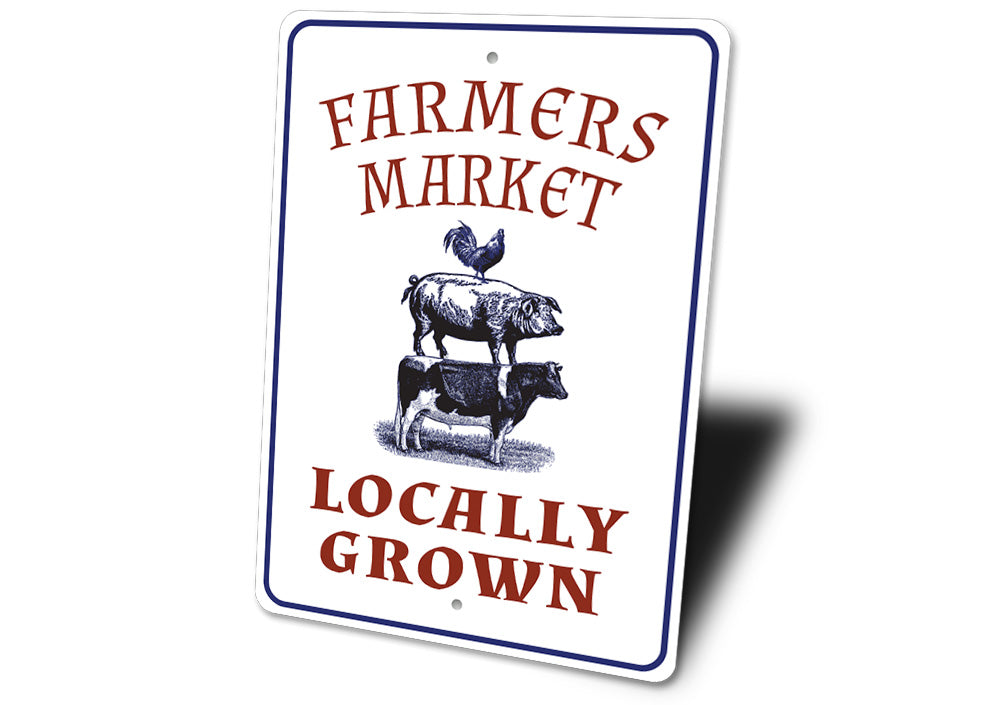 Locally Grown Farmer's Market Sign