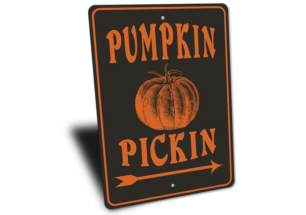 Pumpkin Pickin This Way Sign