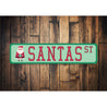 Santa Street, Decorative Christmas Sign, Holiday Sign