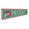 Present Place, Decorative Christmas Sign, Holiday Sign