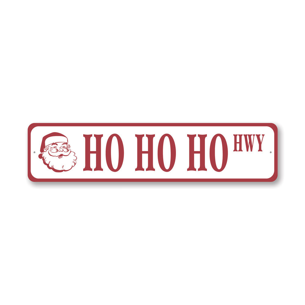 Ho Ho Ho Highway, Decorative Christmas Sign, Holiday Sign