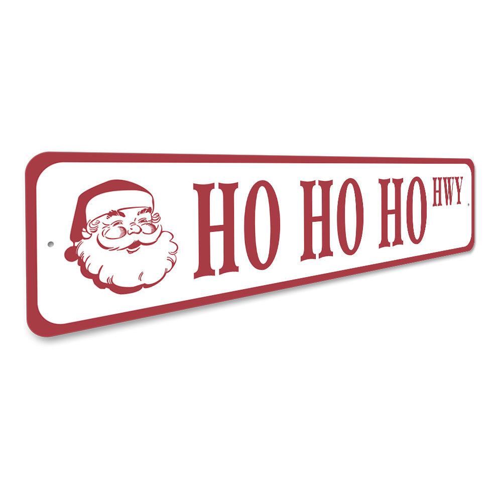 Ho Ho Ho Highway, Decorative Christmas Sign, Holiday Sign