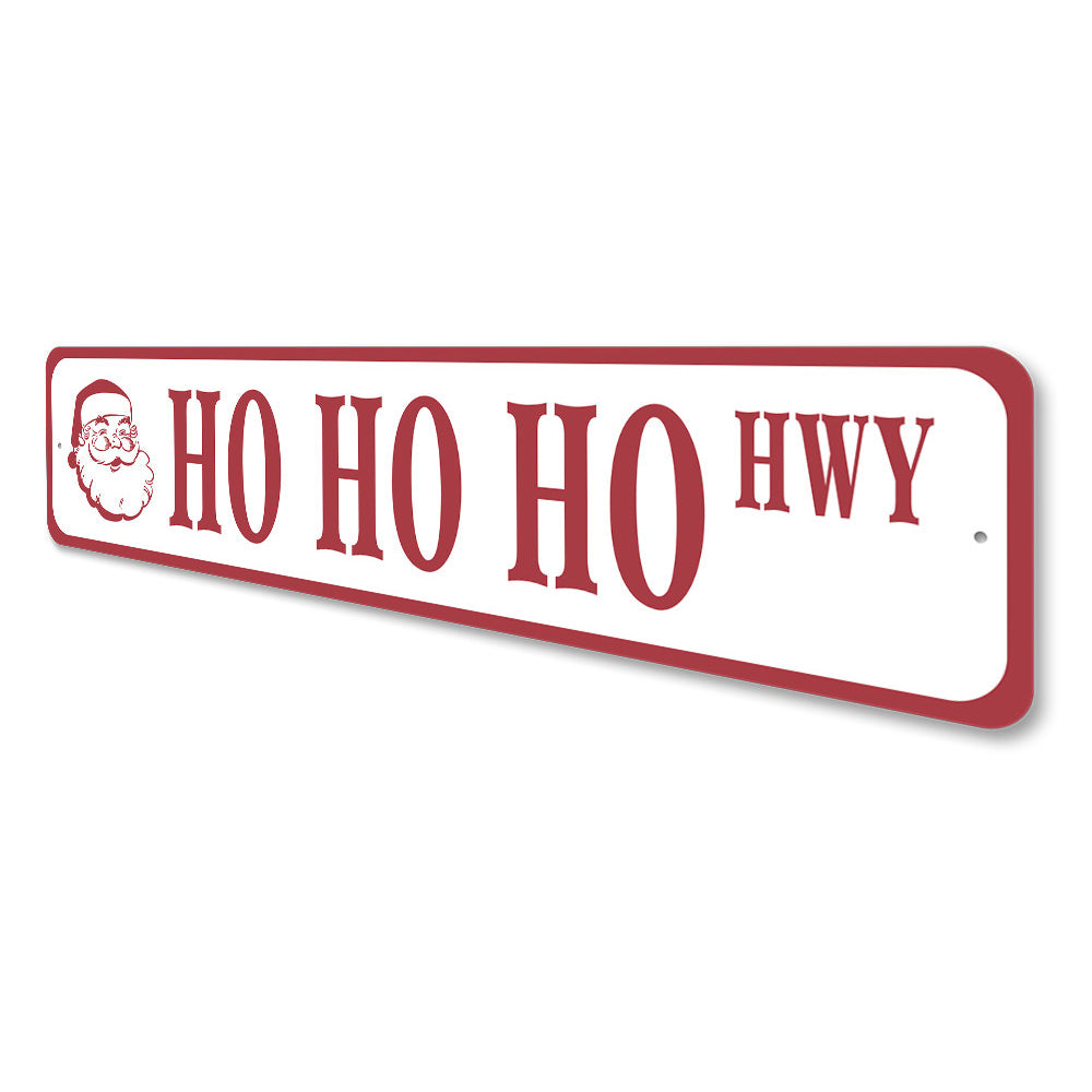 Ho Ho Ho Highway, Decorative Christmas Sign, Holiday Sign