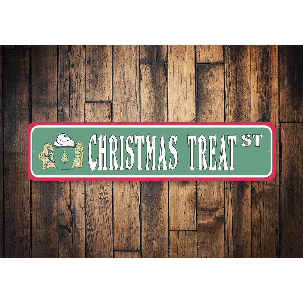 Christmas Treat Street, Decorative Christmas Sign, Holiday Sign