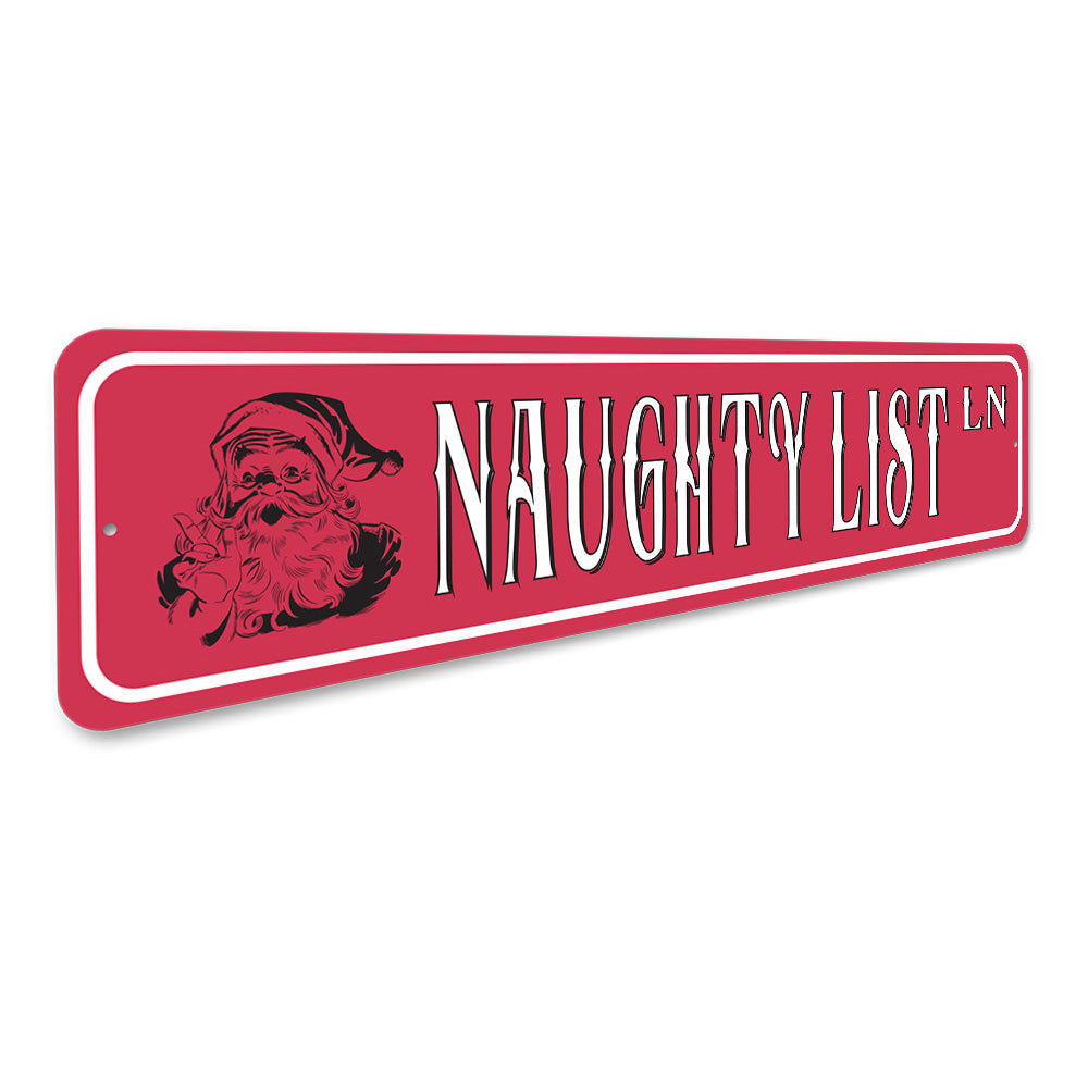Naughty List, Decorative Christmas Sign, Holiday Sign