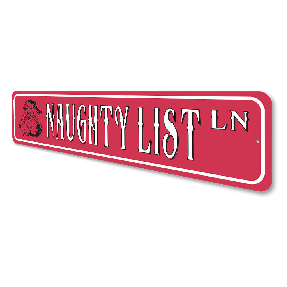 Naughty List, Decorative Christmas Sign, Holiday Sign