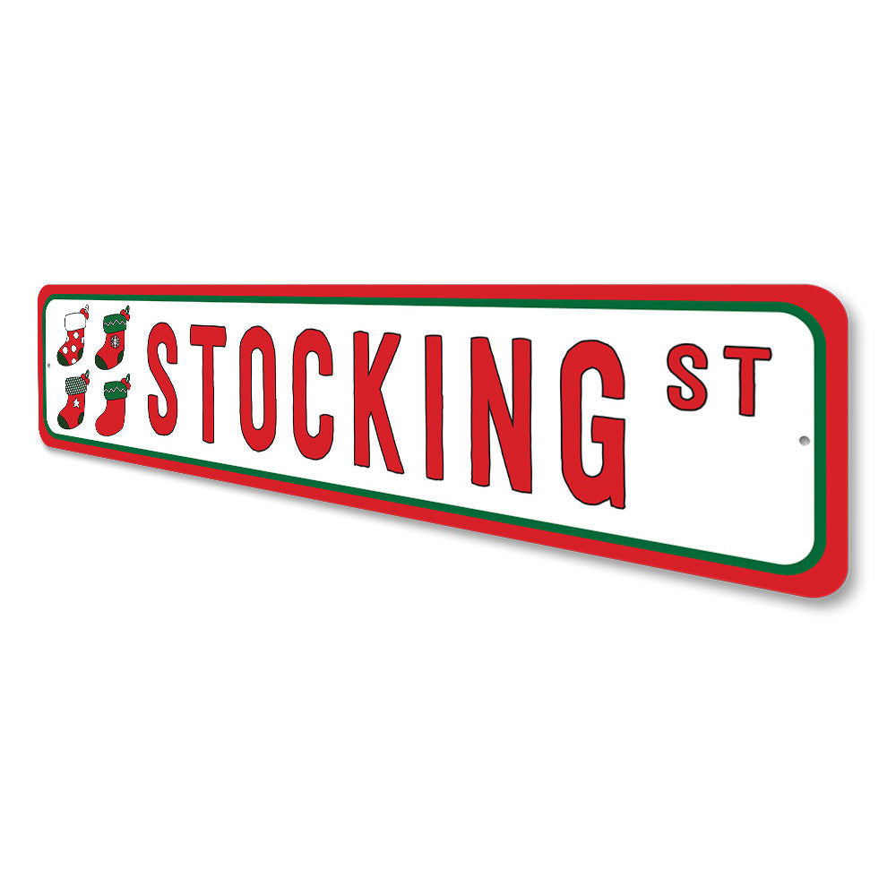 Stocking Street, Decorative Christmas Sign