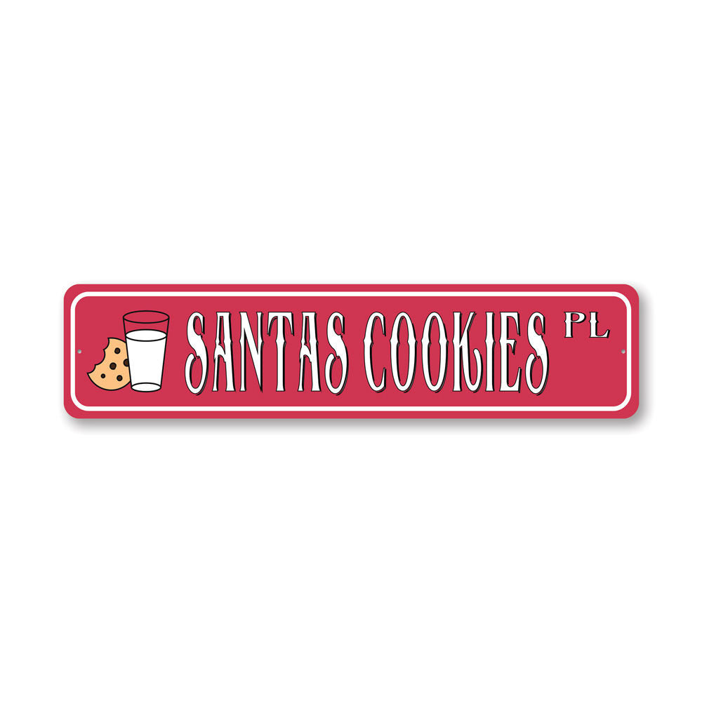 Santa's Cookies, Decorative Christmas Street Sign