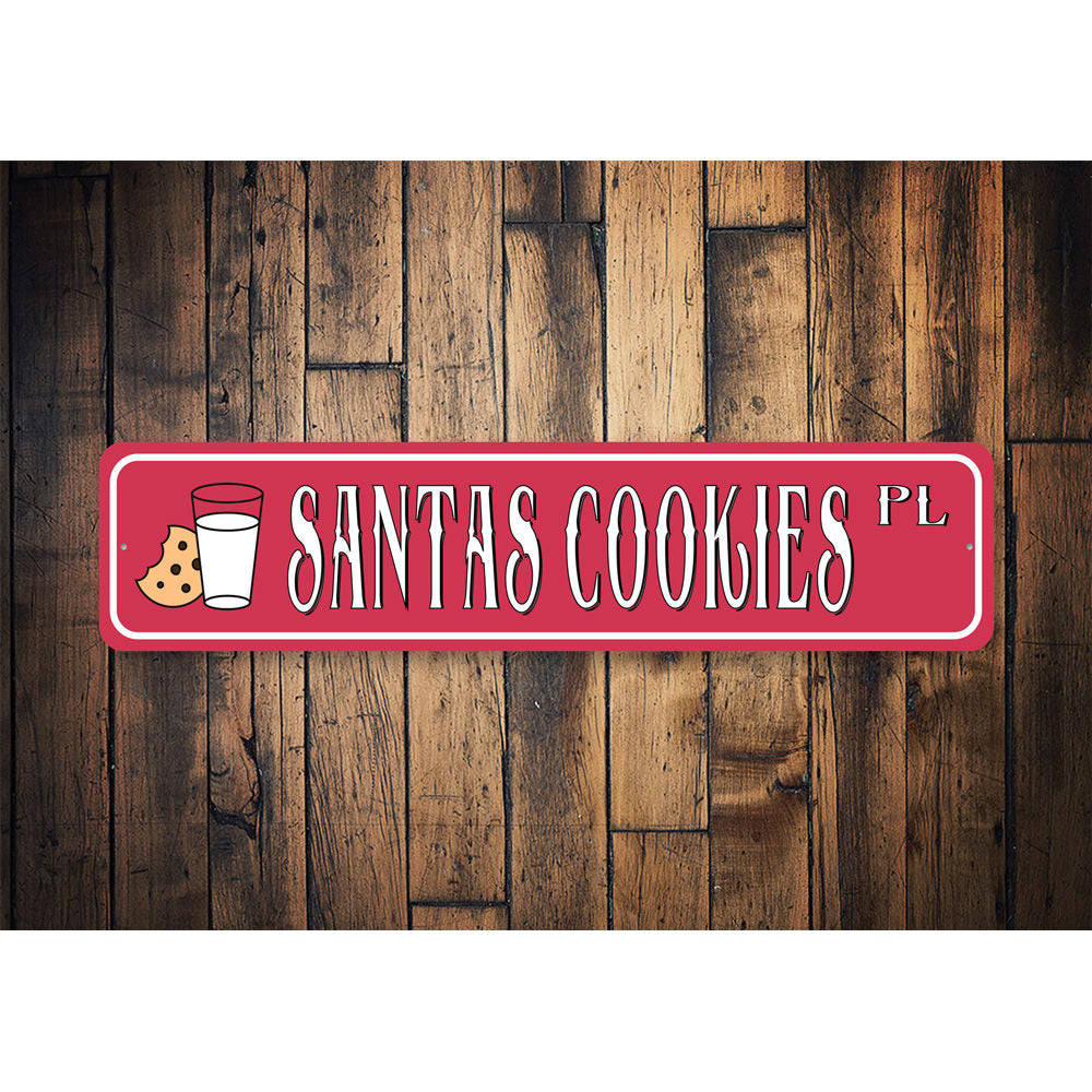 Santa's Cookies, Decorative Christmas Street Sign