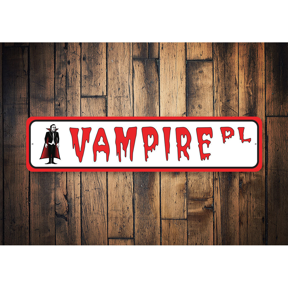 Vampire Place, Decorative Halloween Street Sign