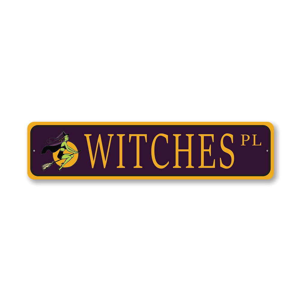 Witches Place, Decorative Halloween Street Sign