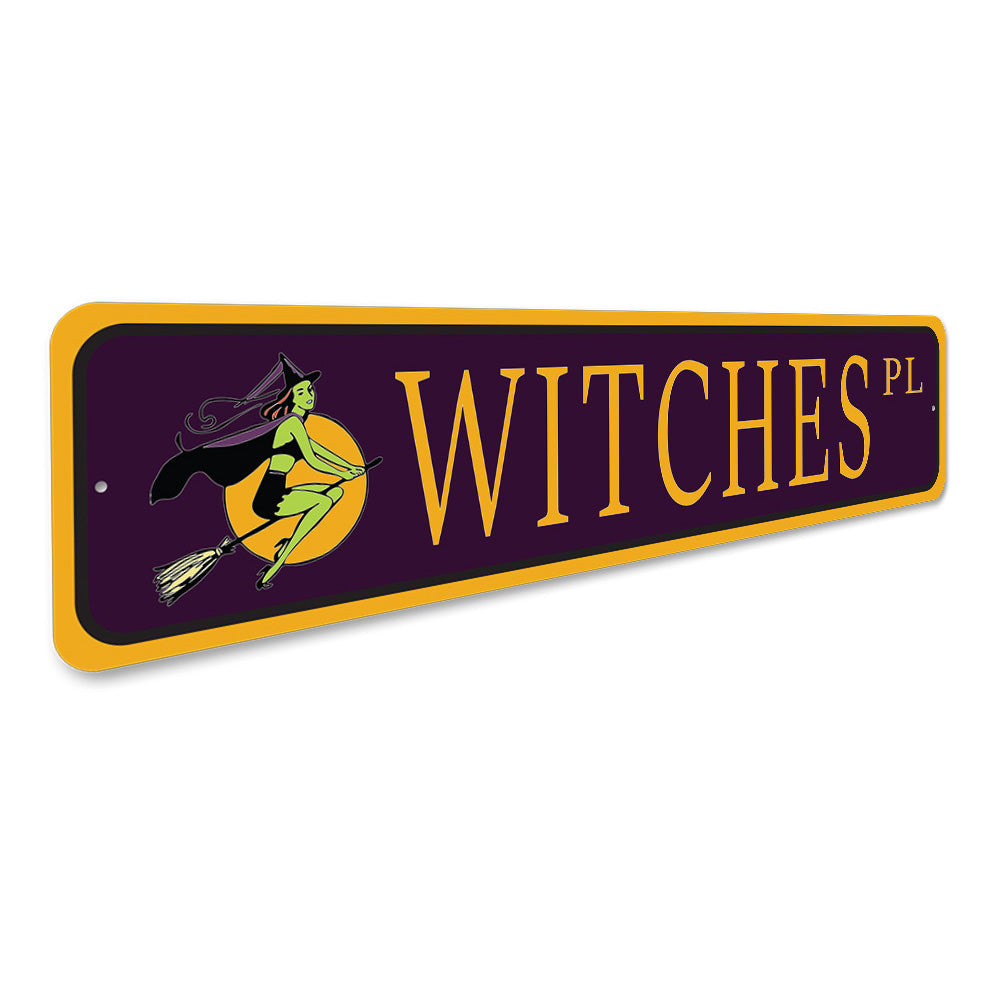 Witches Place, Decorative Halloween Street Sign