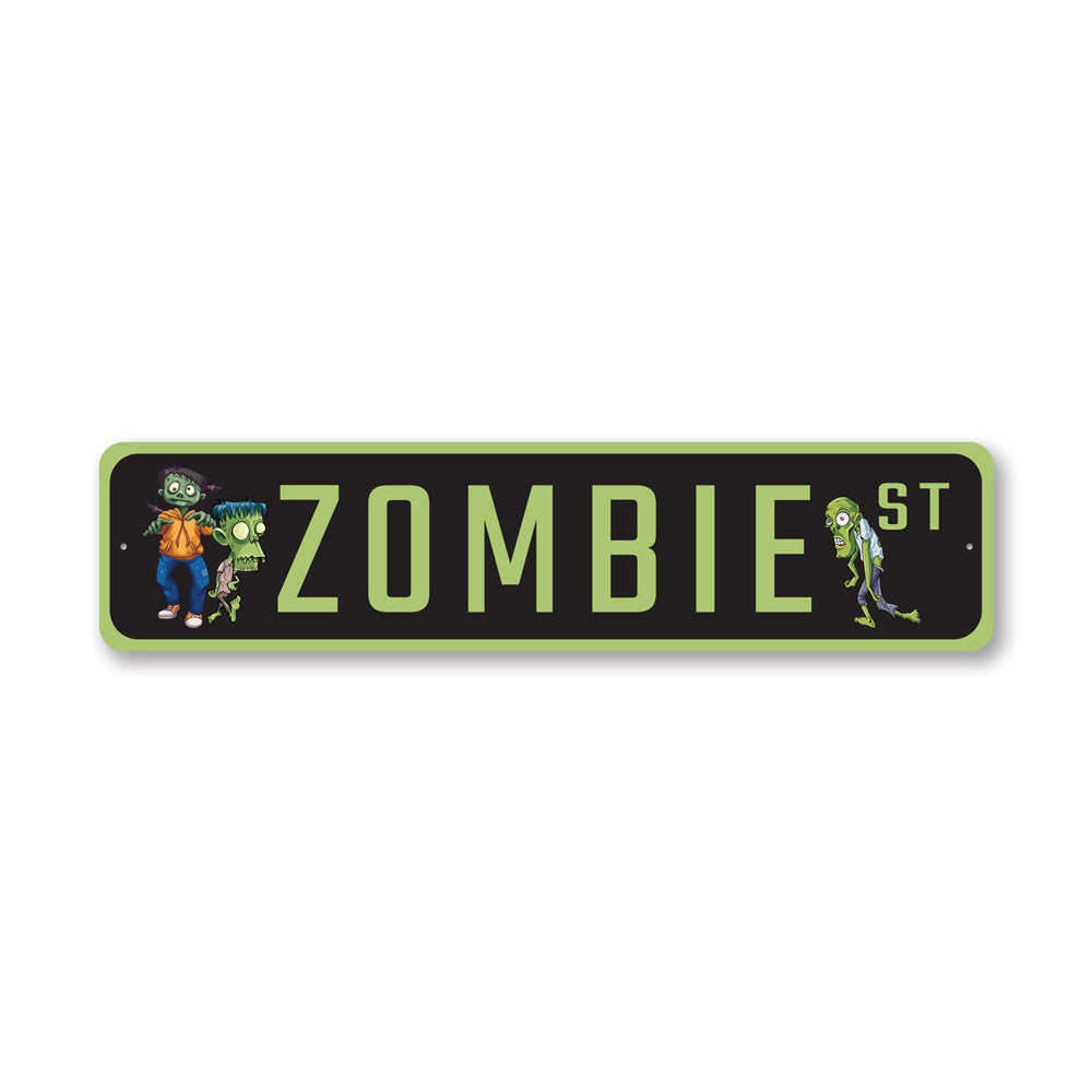 Zombie Street, Decorative Halloween Sign