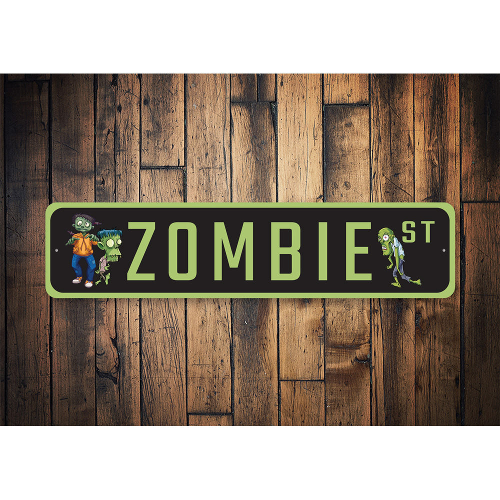 Zombie Street, Decorative Halloween Sign