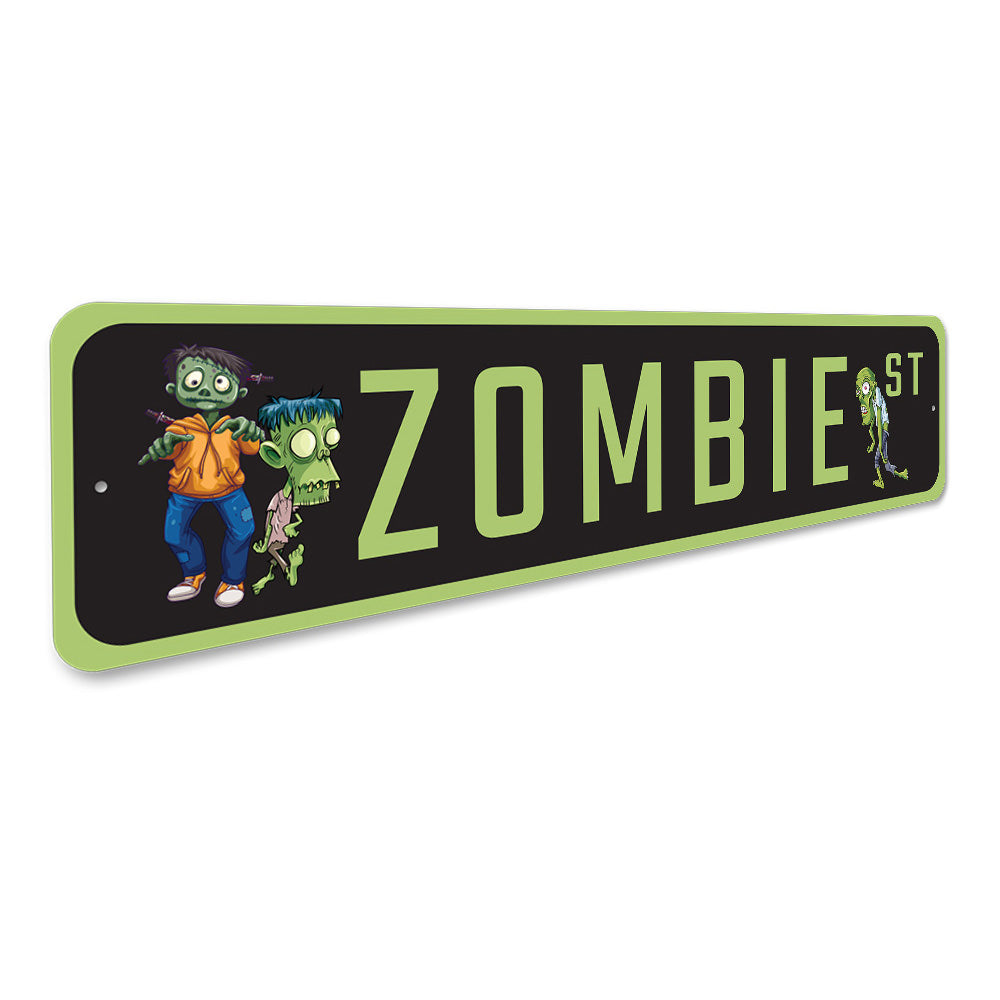 Zombie Street, Decorative Halloween Sign