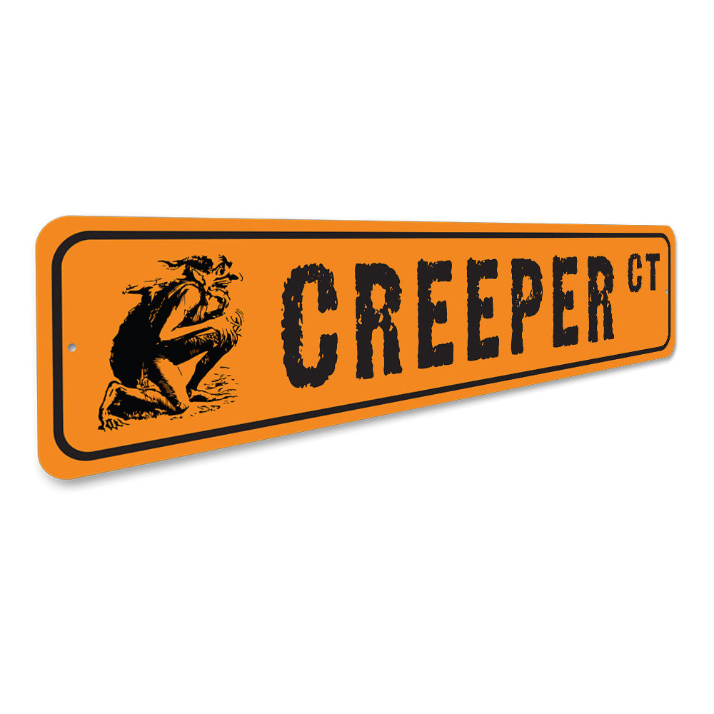 Creeper Court, Decorative Halloween Street Sign