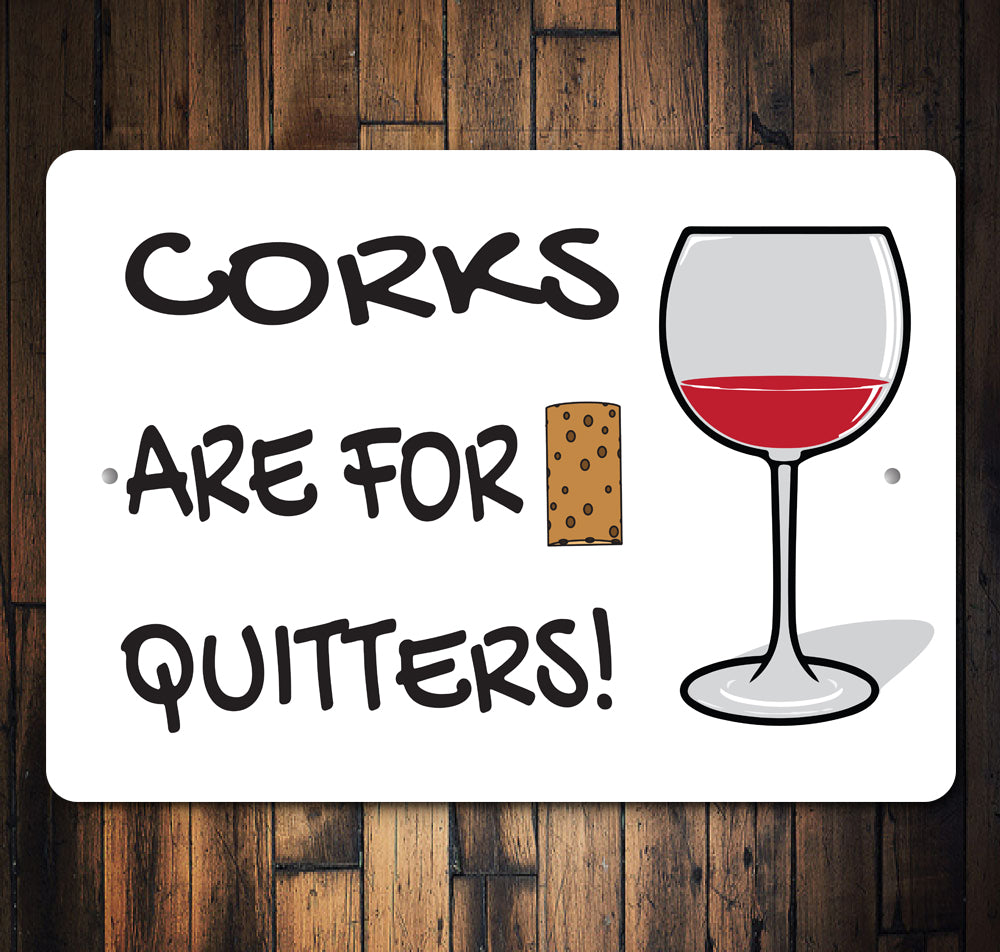 Corks are For Quitters Wine Sign