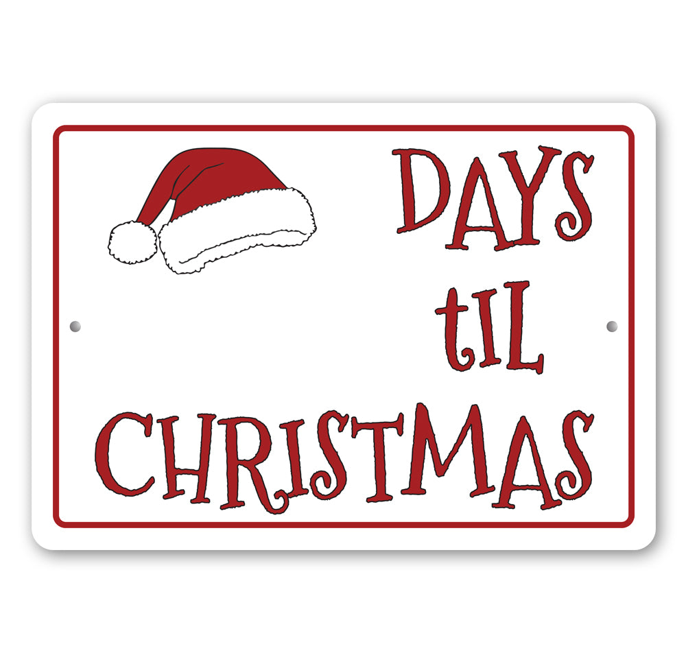 Days 'Til Christmas Sign