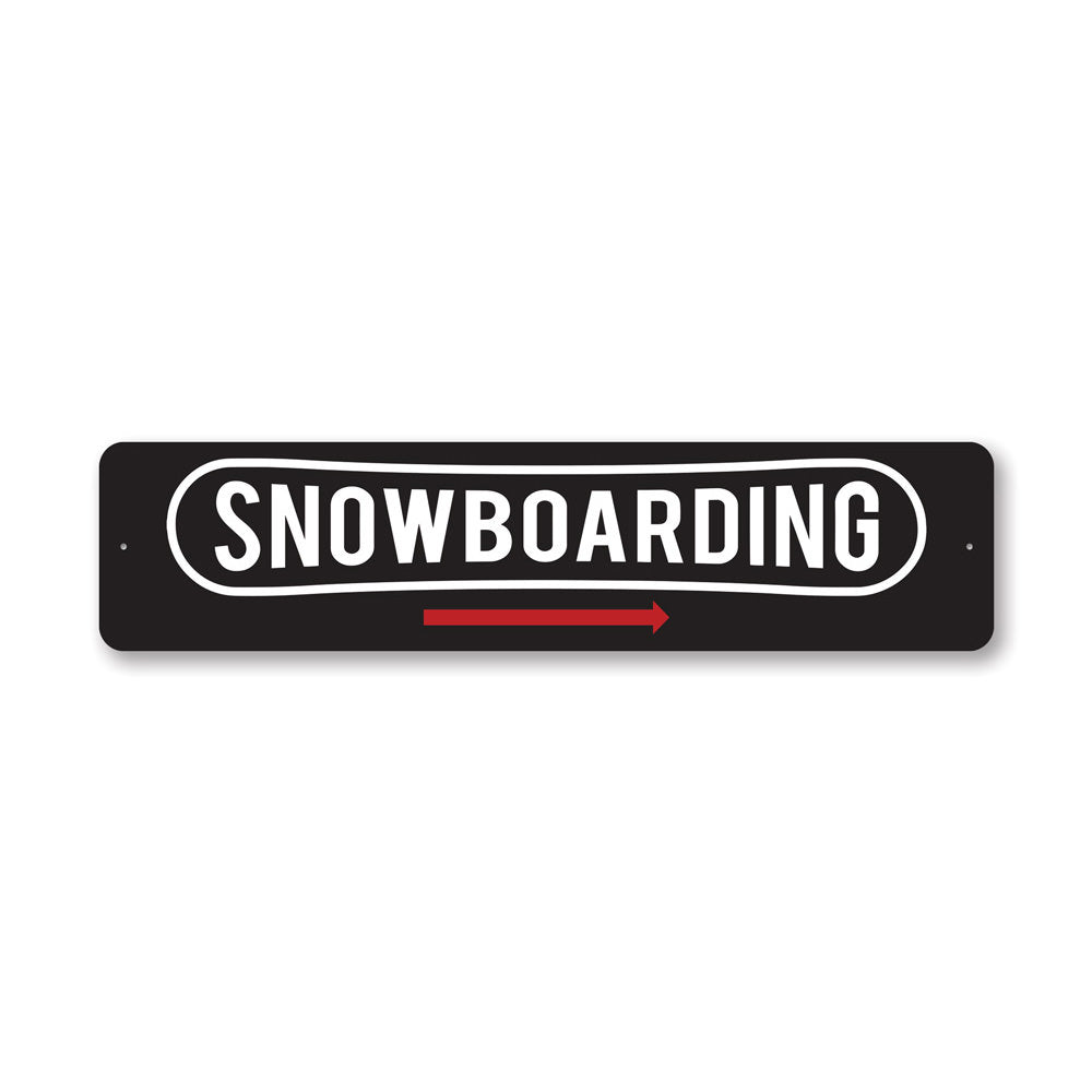 Asl Sign Snowboard Snowboarding Arrow Sign – Lizton Sign Shop