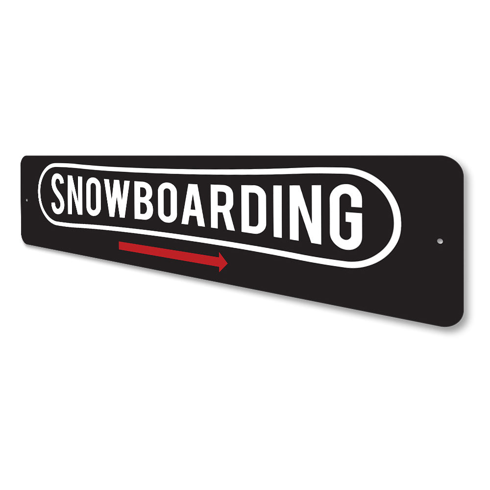Snowboarding This Way, Ski Lodge Arrow Sign