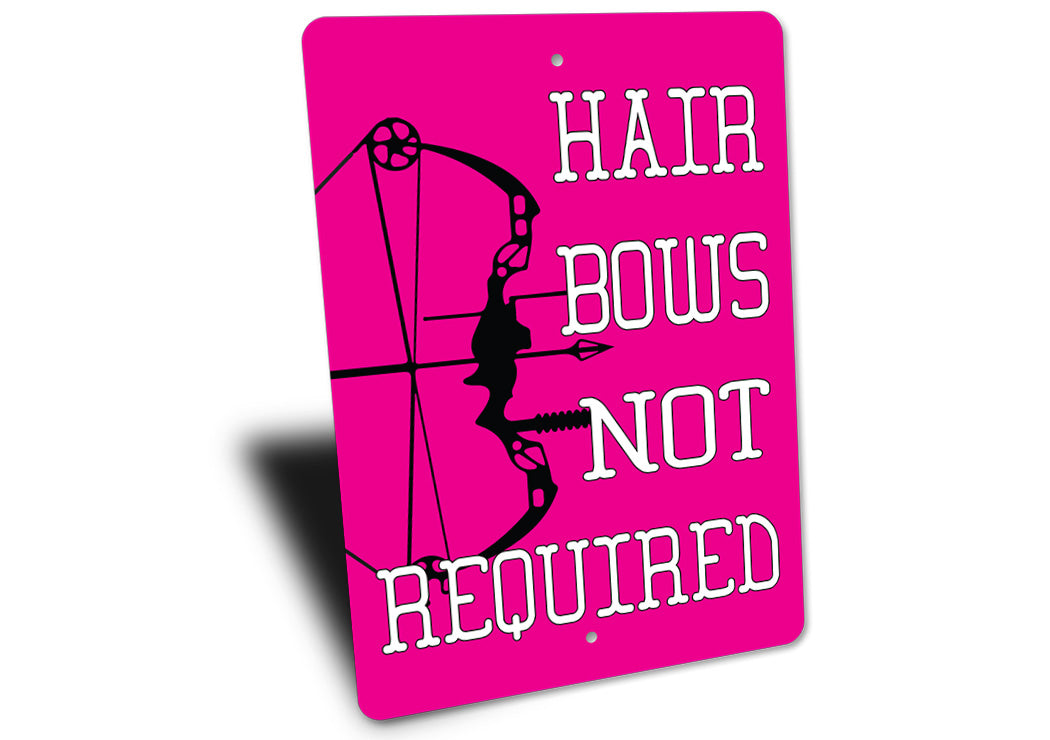 Hair Bow Not Required Sign