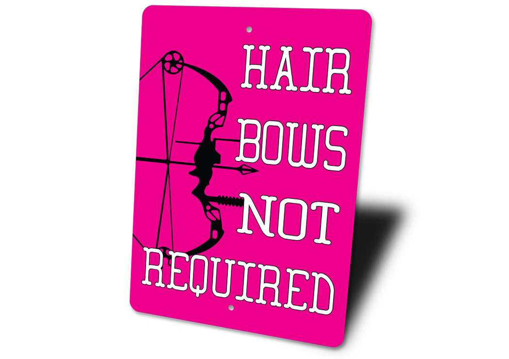 Hair Bow Not Required Sign