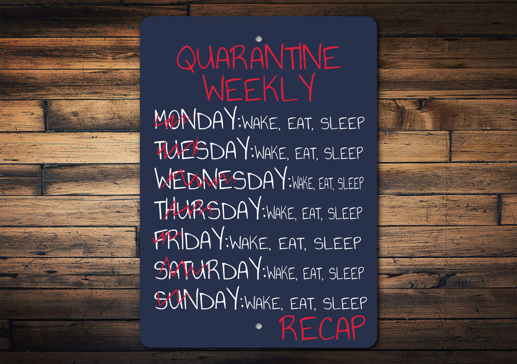 Quarentine Weekly Recap Sign