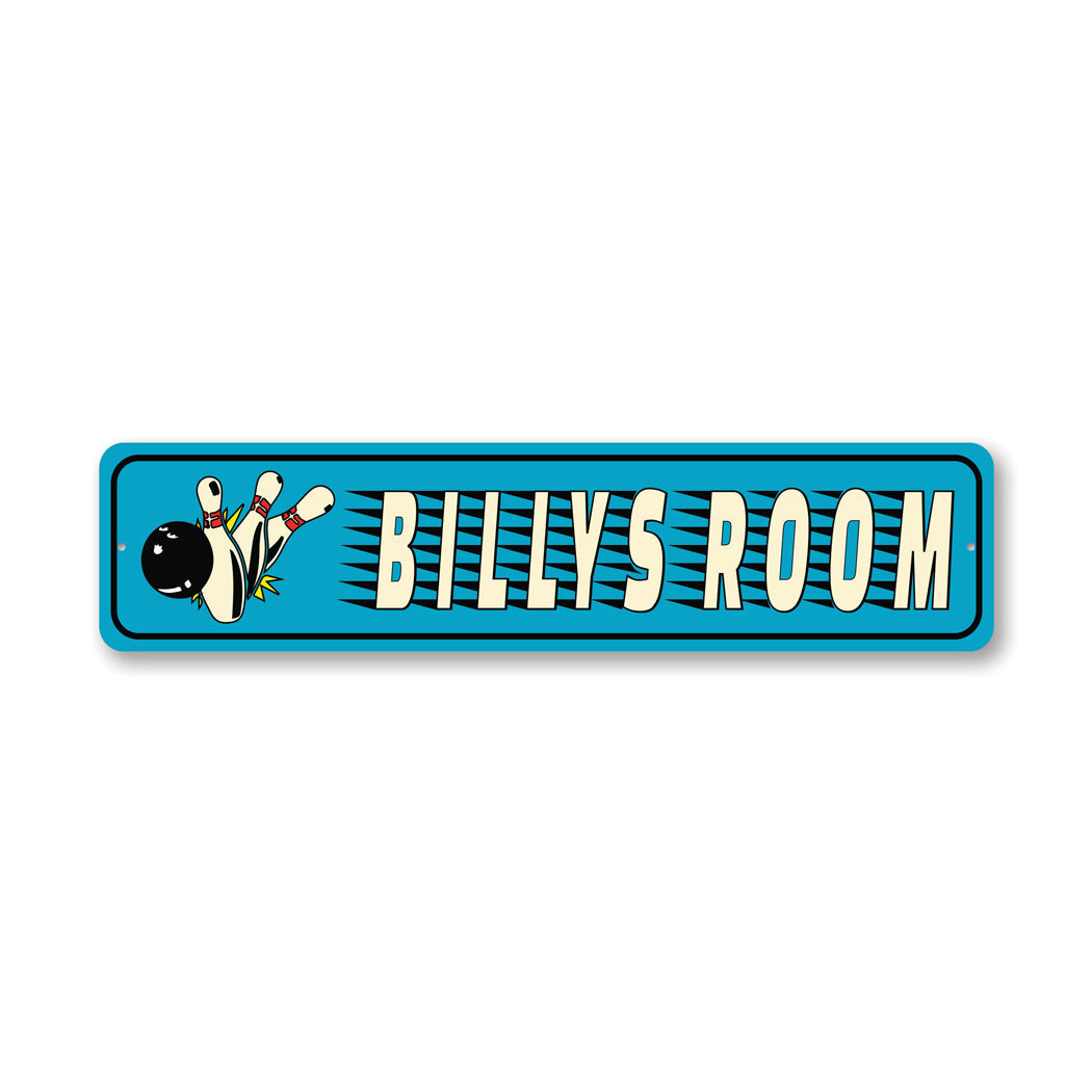 Kid Bowling Room Sign Sign