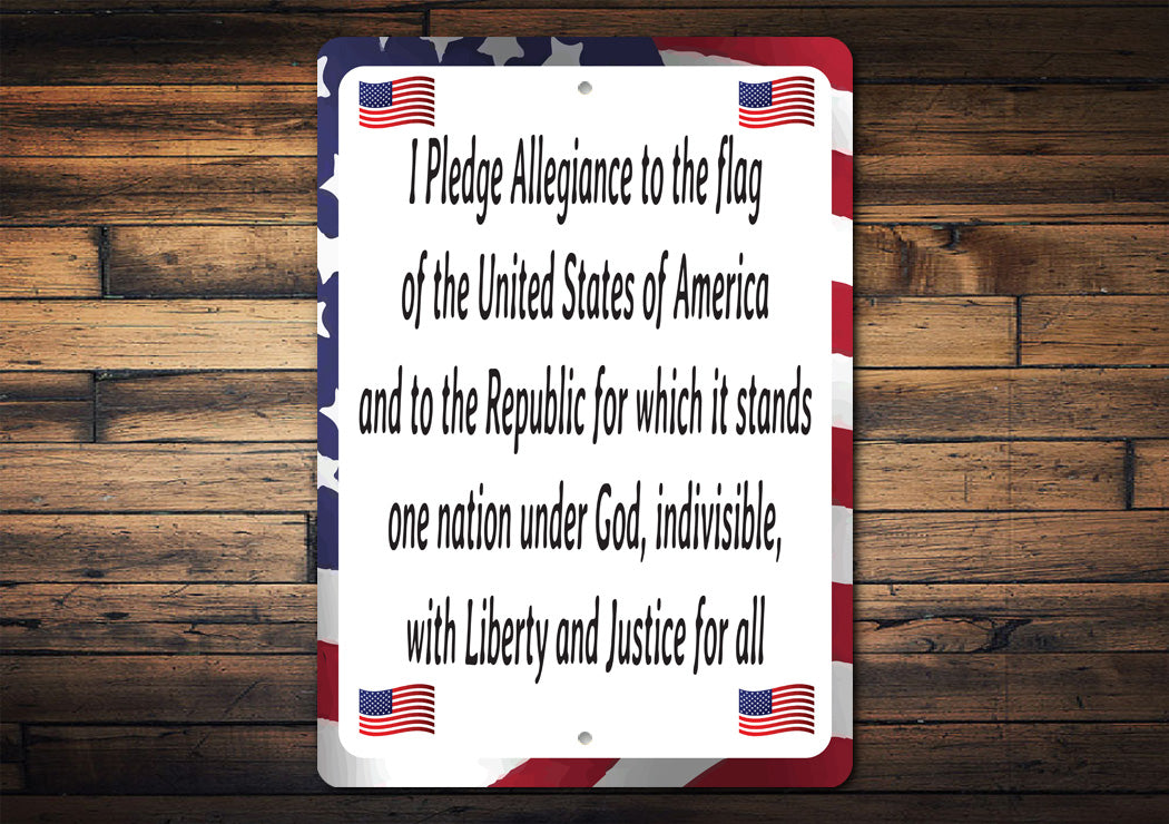 Pledge Alligance Sign Sign
