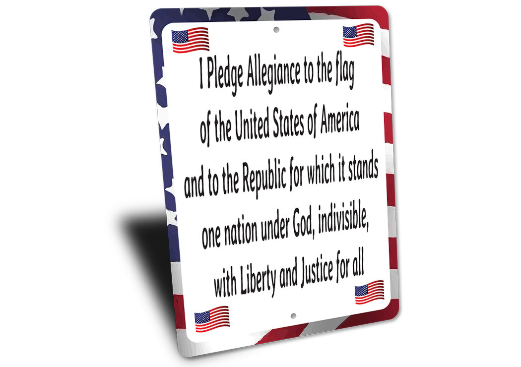 Pledge Alligance Sign Sign