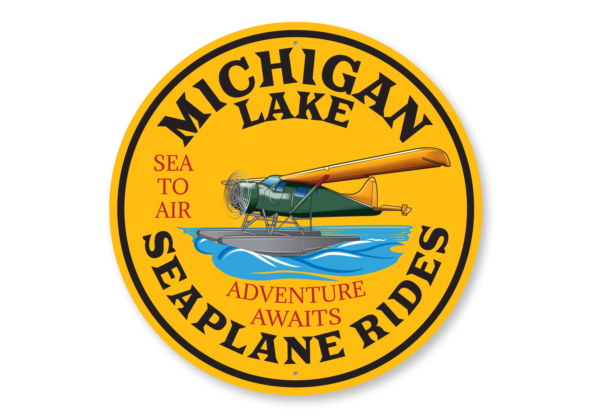 Lake Seaplane Rides Sign